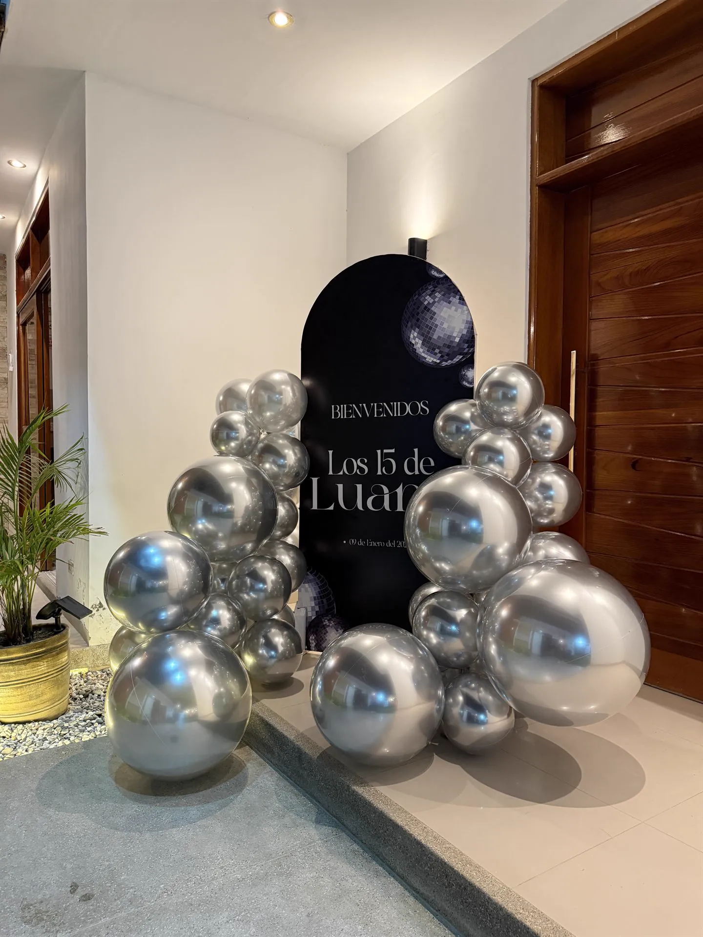 Arco de globos de bienvenida